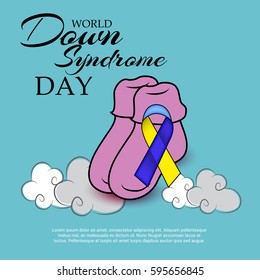 Vector illustration of a Banner for World Down Syndrome Day.