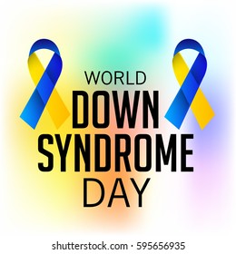 Vector Illustration Banner World Down Syndrome Stock Vector (Royalty ...