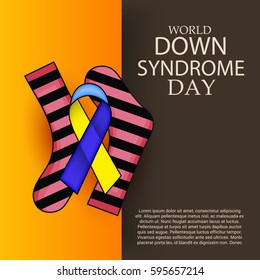 Vector illustration of a Banner for World Down Syndrome Day.
