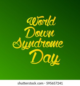 Vector illustration of a Banner for World Down Syndrome Day.