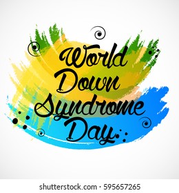 Vector illustration of a Banner for World Down Syndrome Day.