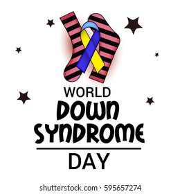 Vector illustration of a Banner for World Down Syndrome Day.