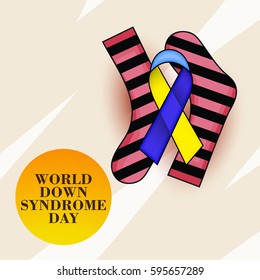 Vector illustration of a Banner for World Down Syndrome Day.