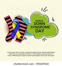 Vector illustration of a Banner for World Down Syndrome Day.