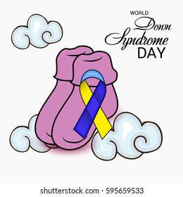 Vector illustration of a Banner for World Down Syndrome Day.
