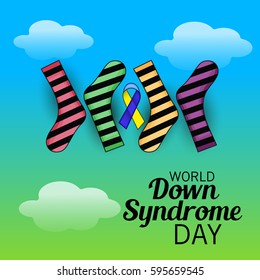 Vector illustration of a Banner for World Down Syndrome Day.