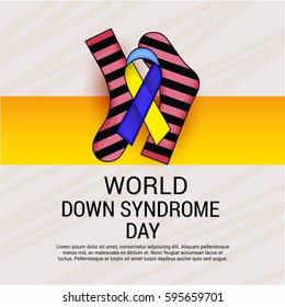 Vector illustration of a Banner for World Down Syndrome Day.