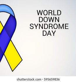 Vector illustration of a Banner for World Down Syndrome Day.