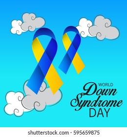 Vector illustration of a Banner for World Down Syndrome Day.