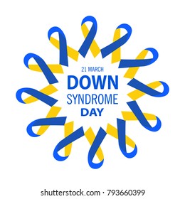 Vector illustration of a Banner for World Down Syndrome Day.