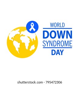 Vector illustration of a Banner for World Down Syndrome Day.