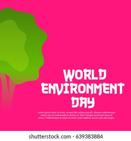Vector illustration of a Banner for World Environment Day.