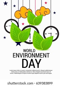 Vector illustration of a Banner for World Environment Day.