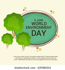 Vector illustration of a Banner for World Environment Day.
