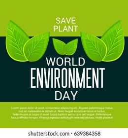 Vector illustration of a Banner for World Environment Day.