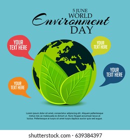 Vector illustration of a Banner for World Environment Day.