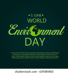 Vector illustration of a Banner for World Environment Day.