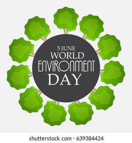 Vector illustration of a Banner for World Environment Day.