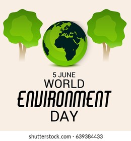 Vector illustration of a Banner for World Environment Day.