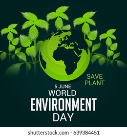 Vector illustration of a Banner for World Environment Day.
