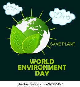 Vector illustration of a Banner for World Environment Day.