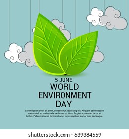 Vector illustration of a Banner for World Environment Day.