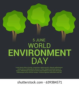 Vector illustration of a Banner for World Environment Day.