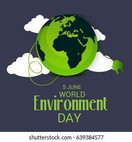 Vector illustration of a Banner for World Environment Day.