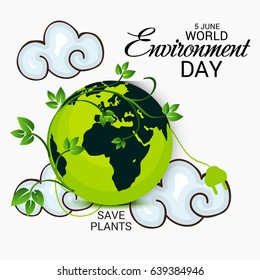 Vector illustration of a Banner for World Environment Day.