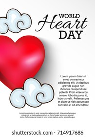 Vector illustration of a Banner for World Heart Day.