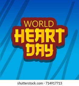 Vector illustration of a Banner for World Heart Day.