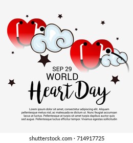 Vector illustration of a Banner for World Heart Day.