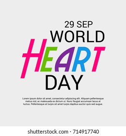 Vector illustration of a Banner for World Heart Day.