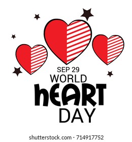 Vector illustration of a Banner for World Heart Day.