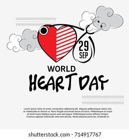 Vector illustration of a Banner for World Heart Day.