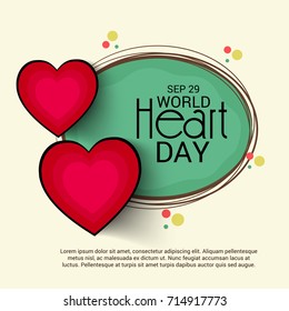Vector illustration of a Banner for World Heart Day.