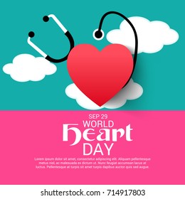 Vector illustration of a Banner for World Heart Day.