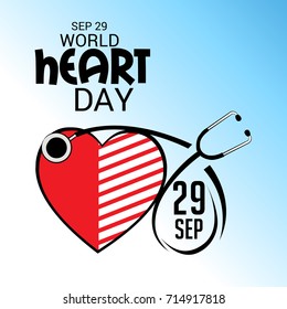 Vector illustration of a Banner for World Heart Day.