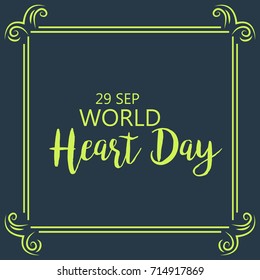 Vector illustration of a Banner for World Heart Day.