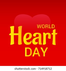Vector illustration of a Banner for World Heart Day.