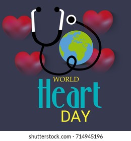 Vector illustration of a Banner for World Heart Day.