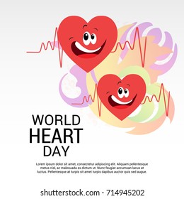 Vector illustration of a Banner for World Heart Day.