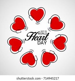 Vector illustration of a Banner for World Heart Day.
