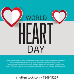 Vector illustration of a Banner for World Heart Day.