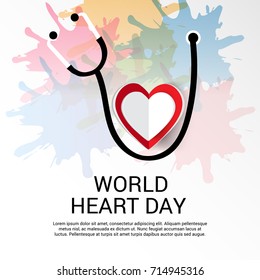 Vector illustration of a Banner for World Heart Day.