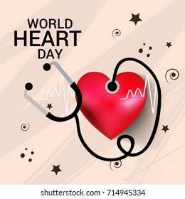 Vector illustration of a Banner for World Heart Day.
