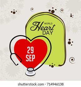 Vector illustration of a Banner for World Heart Day.