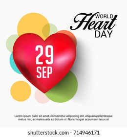 Vector illustration of a Banner for World Heart Day.
