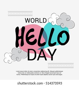 Vector illustration of a Banner For World Hello Day.