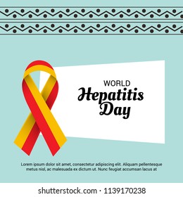 Vector illustration of a Banner for World Hepatitis Day with Text Space Background.